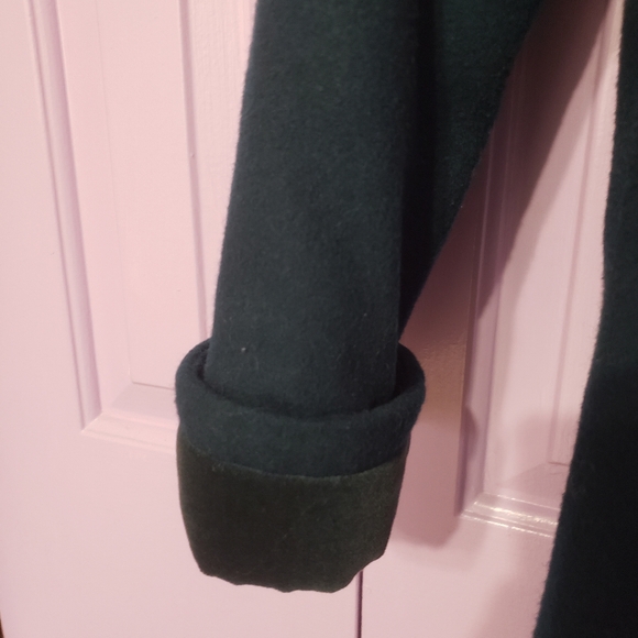 Girl's Size 16 Hunter Green Wool Coat - Picture 2 of 5